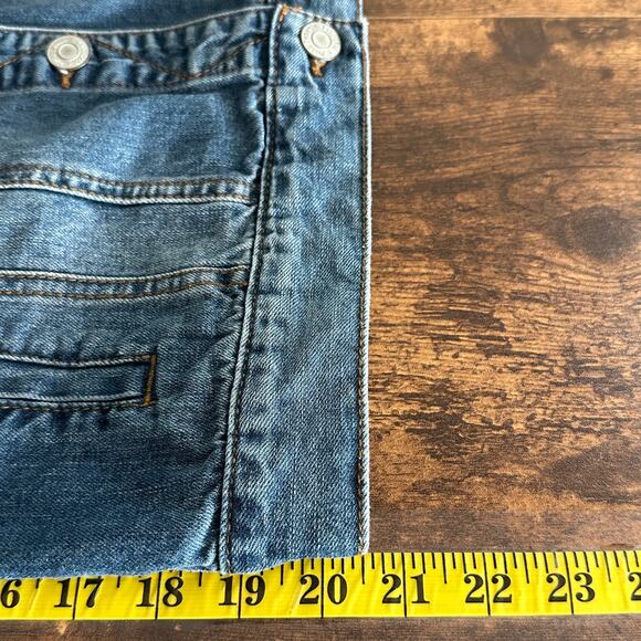 Mudd Distressed Denim Jean Jacket Medium Streetwear Biker Grunge Western Preppy - Picture 4 of 9